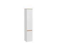 Colonne de salle de bain avec 5 étagères - Coloris naturel clair et blanc - ANIDA