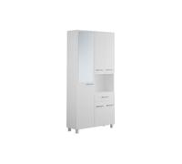 Colonne de salle de bain avec miroir sur pied - 180 cm - Blanc - MINELA