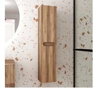 Colonne de salle de bain Bois Suspendu - Hauteur 120 cm - 2 Portes - LEON