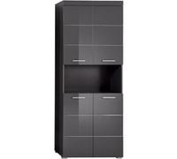 Colonne de salle de bain coloris anthracite mat, gris anthracite - Longueur 73 x hauteur 190 x profondeur 31 cm - PEGANE - Gris G