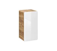 Vente-unique Colonne de Salle de Bain Coloris Naturel et Blanc - L32 x l35 x H68 cm - Aruba
