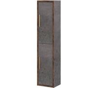 Colonne de salle de bain en melamine coloris gris - Longueur 31 x profondeur 25 x Hauteur 140 cm -PEGANE- Gris