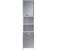 Colonne de salle de bain - Gris et blanc - 2 portes - L39,5 x P19,5 x H170 - PARISOT - Made in France