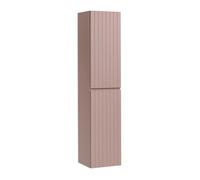 Muebles Slavic Armoire haute de salle de bain Iconic Rose, armoire de salle de bain suspendue, portes cannelées, couleur rose mat