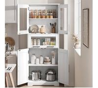 Colonne de Salle de Bain - HOERFURIY - 60x30x170cm - Bois massif - Style Scandinave - Blanc