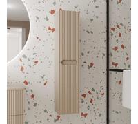 Colonne de salle de bain Marron Glacé Suspendu - Hauteur 120 cm - 2 Portes - LEON