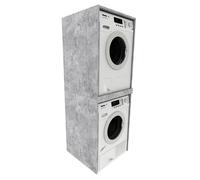 COLONNE DE SALLE DE BAIN - MRBLS_HOME 66 x 180 x 65 cm - BETON - MEUBLE DE SALLE DE BAIN Armoire pour lave-linge