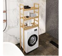 Colonne de salle de bain pour machine à laver Alslev bois de pin 160 x 64 x 21 cm naturel