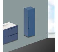 Colonne de Salle de Bain Suspendue Bleu Mat avec Effet nervuré 35x30x120H - Gaper