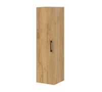 Homlando Armoire de Salle de Bains Lumi 110 cm, Armoire Haute Suspendue de 30 cm avec 3 étagères, Fermeture en Douceur, Chêne doré