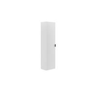Colonne de salle de bain suspendue striée - Blanc mat - H140 cm - ZEVINI