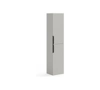 Colonne de salle de bain suspendue striée - Coloris beige - H160 cm - DALIKO