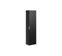 Colonne de salle de bain suspendue striée - Noir - H140 cm - ZEVARA