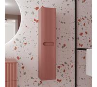 Colonne de salle de bain Terracotta Suspendu - Hauteur 120 cm - 2 Portes - LEON