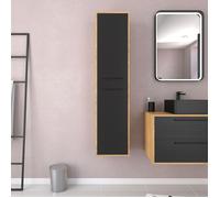 Colonne de salle de bains au style indus Noir 35x32x150 cm