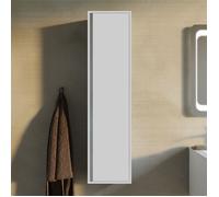 COLONNE DE SALLE DE BAINS MURALE RÉVERSIBLE À UNE PORTE, 140 CM, BLANC MAT | MONACO