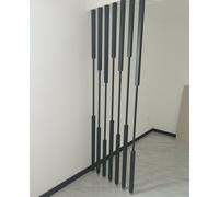 Colonne de séparation de pièce en métal robuste avec pieds réglables, poteau de cloison de séparation personnalisé - Décoration creuse imperméable antirouille pour un assemblage facile