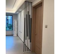 Colonne de séparation de pièce en métal robuste avec pieds réglables, poteau de cloison de séparation personnalisé - Décoration creuse imperméable antirouille pour un assemblage facile