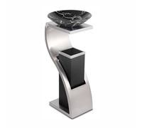 Colonne De Suie,poubelle Avec Cendrier,pédicule De Cigarette Vertical D'hôtel De Centre Commercial,avec Baril Intérieur Amovible For Le Patio Du Hall De L'hôtel(Silver,Style 1)