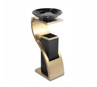 Colonne De Suie,poubelle Avec Cendrier,pédicule De Cigarette Vertical D'hôtel De Centre Commercial,avec Baril Intérieur Amovible For Le Patio Du Hall De L'hôtel(Gold,Style 1)