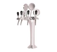 Colonne de Tirage Bière 4-leitig Chrome Élégante pour Bars Restaurants