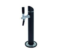 Colonne de tirage Black Tower 1-leitig avec Zierflansch, aluminium noir mat