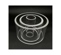 Colonne de Verre de Vue en Borosilicate Haut - OD100-150mm x H100mm x Ép5/7/10mm, Résistant à Chaleur/Pression/Acides-Alcali, pour Canalisations Chimiques, Chaudières - 1PC(100x100x10mm)