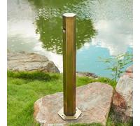 Colonne d'eau autoportante en acier inoxydable - Support de tuyau d'arrosage vertical - Poteau de robinet antigel durable pour jardin ferme et extérieur - Support de robinet de jardin