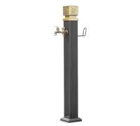 Colonne d'eau carrée pour jardin, avec support de tuyau autonome, borne d'incendie décorative, adaptée à l'irrigation et au nettoyage du jardin(17x17x114cm)