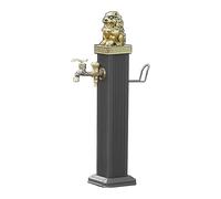 Colonne d'eau Carrée Verticale en Alliage D'aluminium, Colonne de Robinet de Terrasse de Jardin Extérieur avec Support de Tuyau Autonome for L'irrigation, Le Nettoyage(Small)