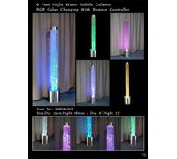 Colonne d'eau Colonnes d'eau bouillonnante 180cm Deko Poissons Led Illuminé Water