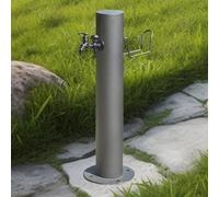Colonne d'eau cylindrique en acier inoxydable pour jardin, robinet antigel, borne d'arrosage, robinet de cour pour l'irrigation et l'arrosage,50 * 20.5cm/19.7 * 8.1in