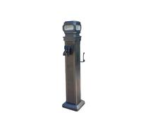 Colonne d'eau de jardin à énergie solaire avec éclairage, bouche d'incendie extérieure sans gel pour le jardin, robinet en aluminium avec tuyau extensible de 15 m de long en option (court, C)
