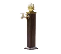 Colonne d'eau de jardin autonome, fontaine à boire extérieure en aluminium, bouche d'incendie, robinet au sol, convient aux patios, jardins et fermes(17x17x74cm)