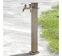 Colonne d'eau de jardin autoportante avec robinet à double sortie, design antigel pour l'extérieur dans les cours et les parcs