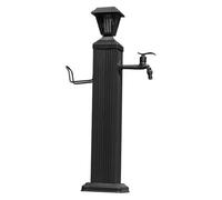 Colonne d'eau de Jardin autoportante avec Robinet extérieur, Tuyau d'eau antigel extérieur, avec éclairage LED Solaire, Robinet antigel en Alliage d'aluminium pour Terra