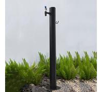 Colonne d'eau de jardin autoportante en acier inoxydable avec robinet Fontaine décorative à base hexagonale et ronde pour terrasses et cours