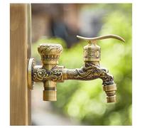 Colonne d'eau de jardin autoportante (sans robinet) ou Robinet extérieur en laiton antigel, Fontaine verticale avec porte-tuyau, Inox/Acier inoxydable ou Laiton (Tap A)