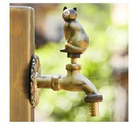 Colonne d'eau de jardin autoportante (sans robinet) ou Robinet extérieur en laiton antigel, Fontaine verticale avec porte-tuyau, Inox/Acier inoxydable ou Laiton (Tap N)