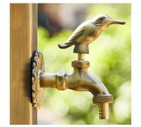Colonne d'eau de jardin autoportante (sans robinet) ou Robinet extérieur en laiton antigel, Fontaine verticale avec porte-tuyau, Inox/Acier inoxydable ou Laiton (Tap C)