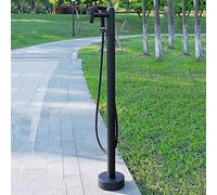 Colonne d'eau de jardin autoportante, support de tuyau d'extérieur en acier inoxydable avec buse de pulvérisation verticale, support de tuyau de robinet d'eau pour l'irrigation et la décoration de