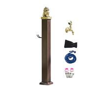 Colonne d'Eau de Jardin avec Robinet en Laiton, Borne Fontaine Verticale Anticorrosion, Point d'Eau Extérieur pour Terrasse et Cour(72cm/28.3in)