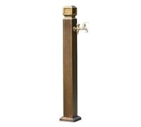 Colonne d'eau De Jardin Carrée en Cuivre, Montée Au Sol, avec Robinet Distributeur, Borne D'Incendie Décorative, pour Ferme, Pâturage, Irrigation, Lav(110 Cm/43,3 Pouces)