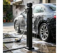 Colonne d'eau de jardin carrée verticale,robinet de jardin sur pied,robinet à double sortie avec pistolet pulvérisateur pour jardin,pâturage,lavage d'irrigation d'arrière-cour(B,Height: 95cm/37.4in)