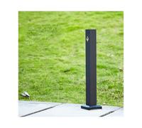 Colonne d'eau de jardin carrée verticale sans robinet, support de tuyau autoportant en acier inoxydable, fontaine d'eau extérieure, borne d'incendie for jardin(60x6cm)