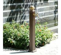Colonne d'eau de jardin d'extérieur avec robinet, distributeur de bouche d'incendie de cour en alliage d'aluminium, support d'entrée latérale et entrée inférieure, pour irrigation et lavage