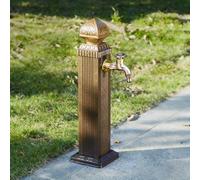 Colonne d'eau de jardin d'extérieur avec robinet, distributeur de bouche d'incendie de cour en alliage d'aluminium, support d'entrée latérale et entrée inférieure, pour irrigation et lavage