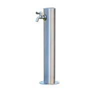 Colonne d'eau de jardin en acier inoxydable 304 avec robinet vertical autonome carré support au sol pour jardin de ferme (86 cm)