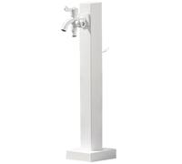 Colonne d'eau de jardin en acier inoxydable 304 Robinet d'extérieur avec double sortie, idéal pour l'irrigation de jardin, la ferme, la fontaine d'arrière-cour, durable et résistant aux intempéries