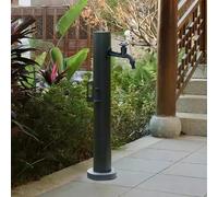 Colonne d'eau de jardin en acier inoxydable 60 cm Robinet décoratif vertical d'extérieur pour irrigation et lavage Résistant au gel Durable Design 304 monté au sol